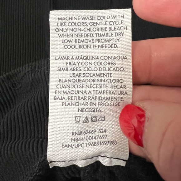 No Boundaries Women’s Cozy Rib Leggings - Winter White/Black Soot, Size XS (0-2) - Picture 3 of 12